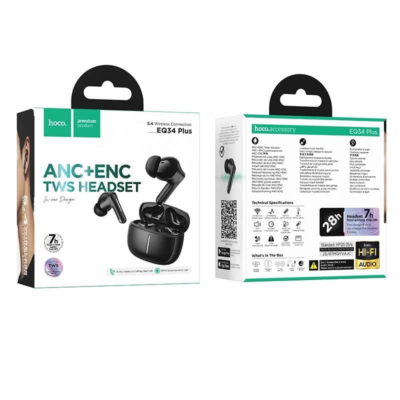 Hoco EQ34 Rima ANC+ENC TWS Earbuds Price in Bangladesh — image 3 of 3